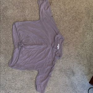 Front tie quarter sleeve shirt